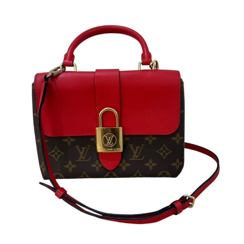 ルイ・ヴィトン LOUIS VUITTON ロッキーBB M44322 ブラウン/レッド モノグラムキャンバス レディース ハンドバッグ