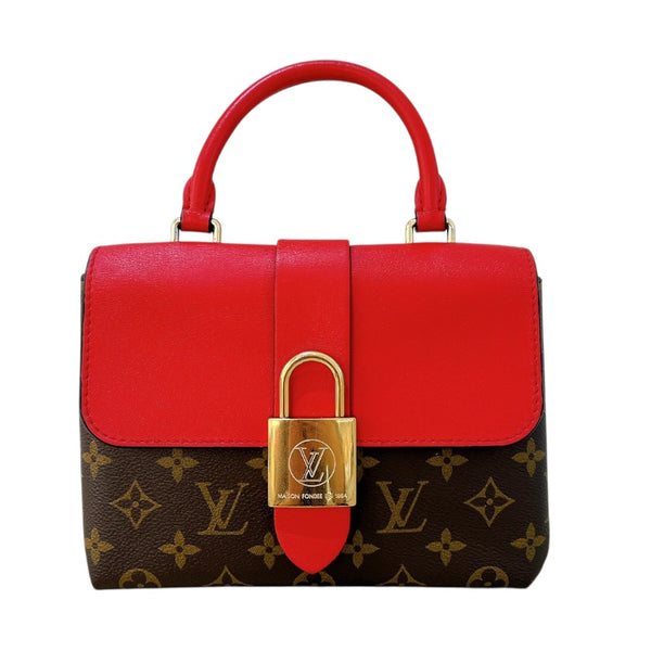 ルイ・ヴィトン LOUIS VUITTON ロッキーBB M44322 ブラウン/レッド モノグラムキャンバス レディース ハンドバッグ