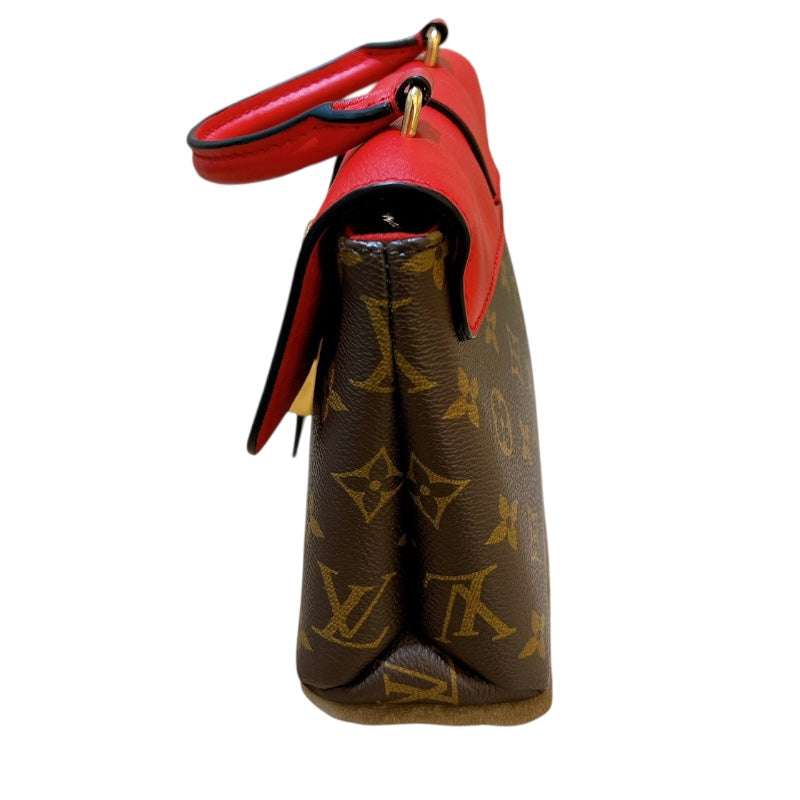 ルイ・ヴィトン LOUIS VUITTON ロッキーBB M44322 ブラウン/レッド モノグラムキャンバス レディース ハンドバッグ
