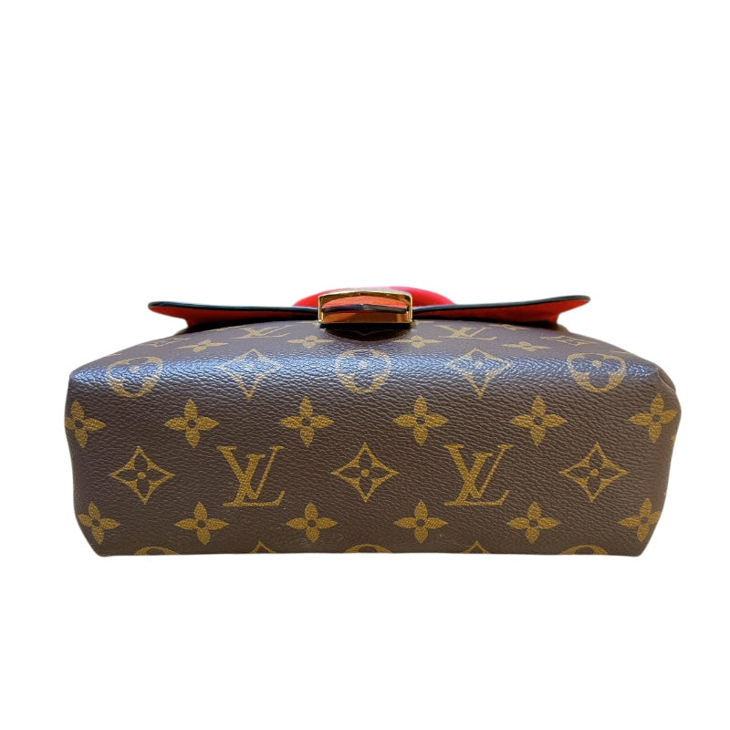 ルイ・ヴィトン LOUIS VUITTON ロッキーBB M44322 ブラウン/レッド モノグラムキャンバス レディース ハンドバッグ