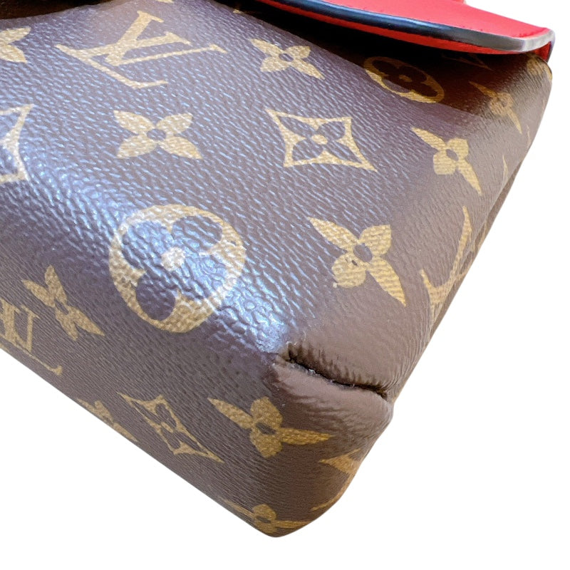 ルイ・ヴィトン LOUIS VUITTON ロッキーBB M44322 ブラウン/レッド モノグラムキャンバス レディース ハンドバッグ