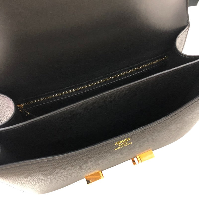 エルメス HERMES コンスタンス3 24 Z刻 ブラック ピンクゴールド金具 エプソン レディース ショルダーバッグ