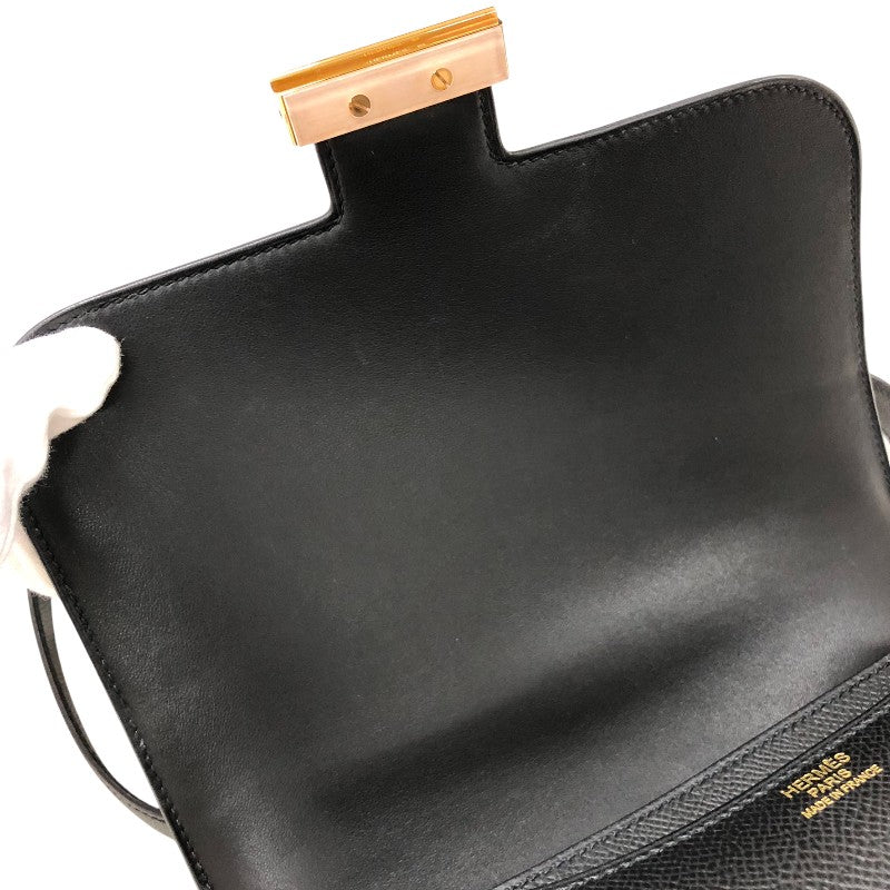 エルメス HERMES コンスタンス3 24 Z刻 ブラック ピンクゴールド金具 エプソン レディース ショルダーバッグ