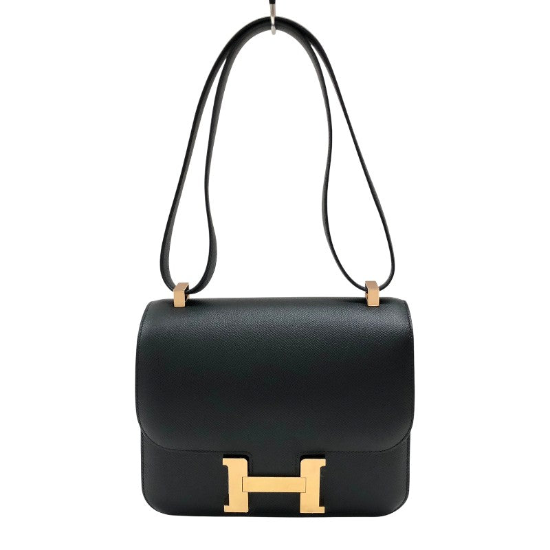エルメス HERMES コンスタンス3 24 Z刻 ブラック ピンクゴールド金具 エプソン レディース ショルダーバッグ