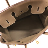 エルメス HERMES バーキン35 Y刻印 エトゥープ ゴールド金具 トゴ レディース ハンドバッグ