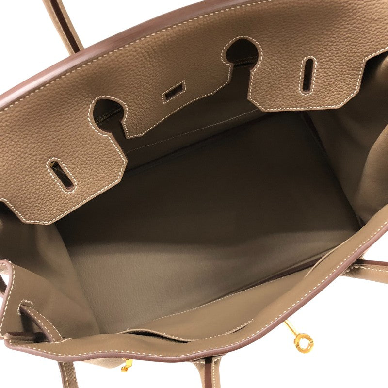 エルメス HERMES バーキン35 Y刻印 エトゥープ ゴールド金具 トゴ レディース ハンドバッグ