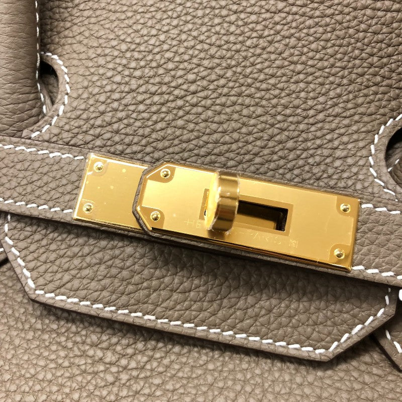 エルメス HERMES バーキン35 Y刻印 エトゥープ ゴールド金具 トゴ レディース ハンドバッグ