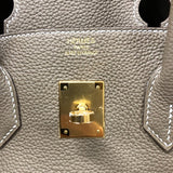 エルメス HERMES バーキン35 Y刻印 エトゥープ ゴールド金具 トゴ レディース ハンドバッグ