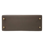 エルメス HERMES ケリー25 外縫い トリコロール B刻 エコルセ・エトゥープ・ブラック ゴールド金具 エプソン レディース ハンドバッグ