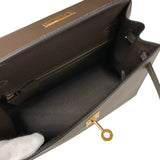 エルメス HERMES ケリー25 外縫い トリコロール B刻 エコルセ・エトゥープ・ブラック ゴールド金具 エプソン レディース ハンドバッグ