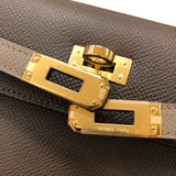 エルメス HERMES ケリー25 外縫い トリコロール B刻 エコルセ・エトゥープ・ブラック ゴールド金具 エプソン レディース ハンドバッグ