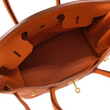 エルメス HERMES バーキン35 □G刻印 オレンジ ゴールド金具 トゴ レディース ハンドバッグ