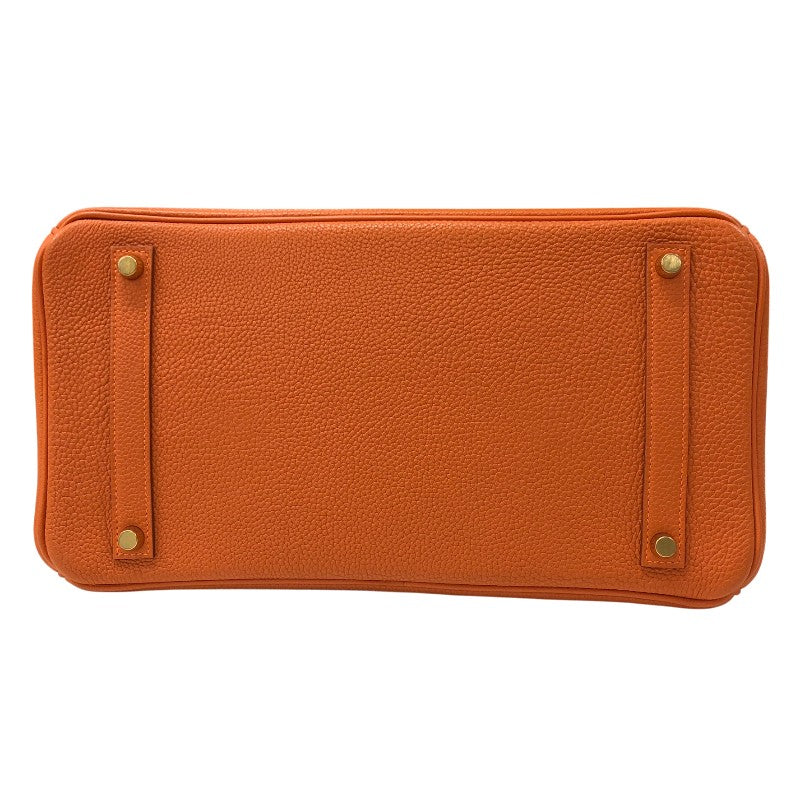 エルメス HERMES バーキン35 □G刻印 オレンジ ゴールド金具 トゴ レディース ハンドバッグ