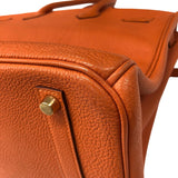 エルメス HERMES バーキン35 □G刻印 オレンジ ゴールド金具 トゴ レディース ハンドバッグ
