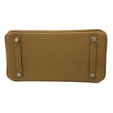 エルメス HERMES バーキン30ヴェルソ U刻印 ブロンズドレ・ブループリュム シルバー金具 トゴ レディース ハンドバッグ