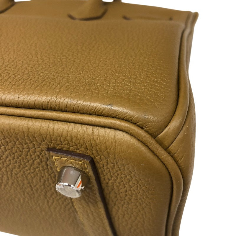 エルメス HERMES バーキン30ヴェルソ U刻印 ブロンズドレ・ブループリュム シルバー金具 トゴ レディース ハンドバッグ