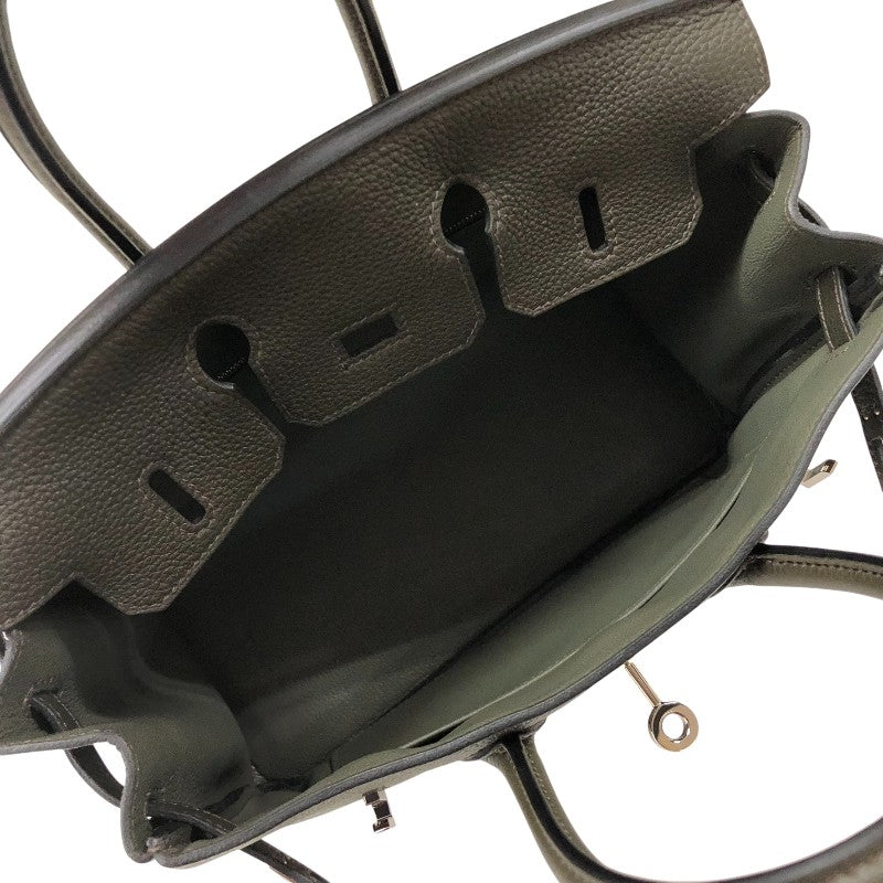 エルメス HERMES バーキン25 Z刻 ヴェールマキ SV金具 トゴ レディース ハンドバッグ