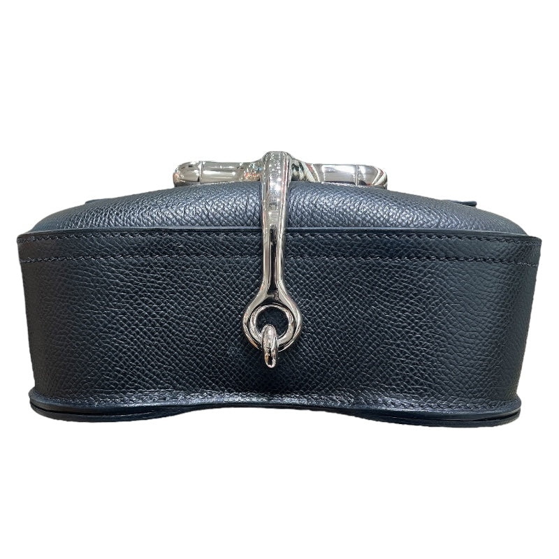 エルメス HERMES デッラカヴァッレリア ミニ U刻印 ブラック シルバー金具 エプソン レディース ショルダーバッグ