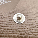 エルメス HERMES カルヴィ W刻印　(2024年製) グレー　 ヴォーエプソン ユニセックス カードケース