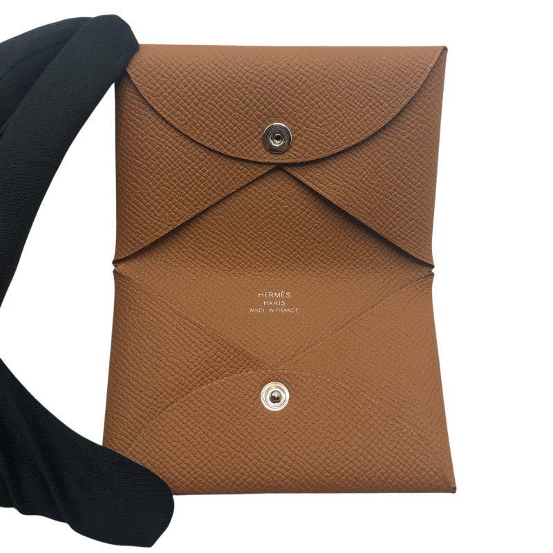 エルメス HERMES カルヴィ W刻 エプソン ユニセックス カードケース