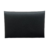 エルメス HERMES カルヴィ W刻 ブラック エプソン ユニセックス カードケース