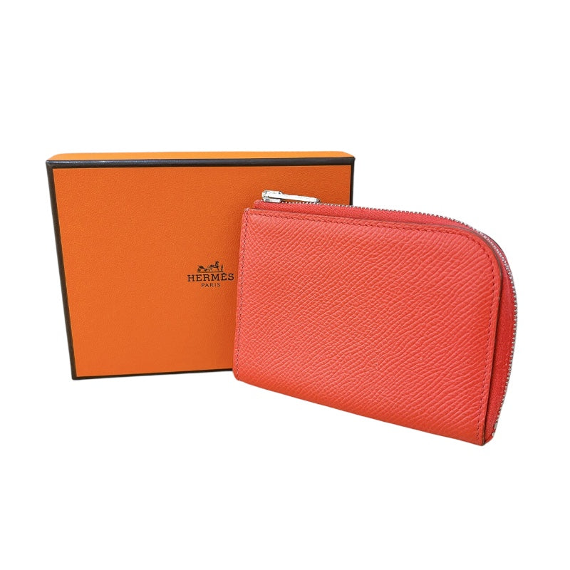 エルメス HERMES リミックスID A刻印 (2017年製) ルージュジャイプール/SV金具 エプソン レディース 長財布