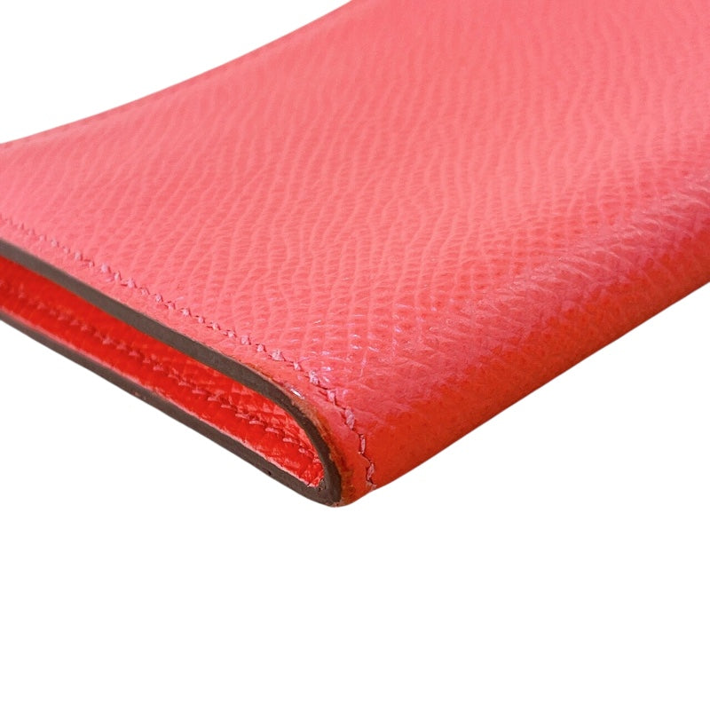 エルメス HERMES リミックスID A刻印 (2017年製) ルージュジャイプール/SV金具 エプソン レディース 長財布