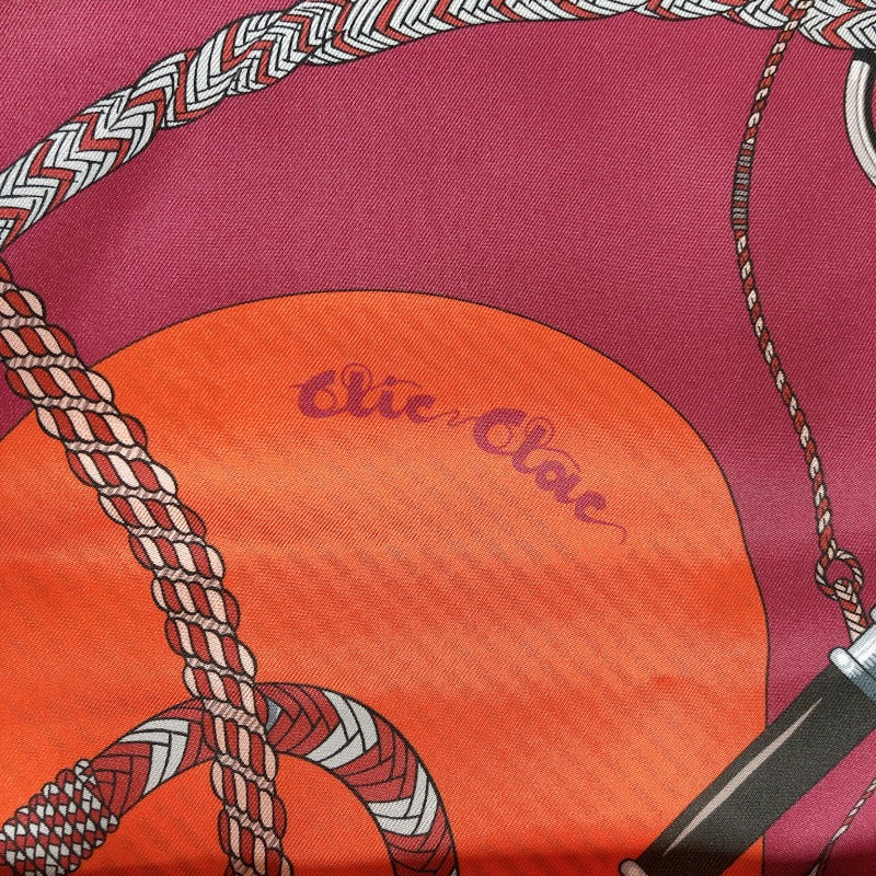 エルメス HERMES カレ90　Clic Clac シルク ユニセックス スカーフ