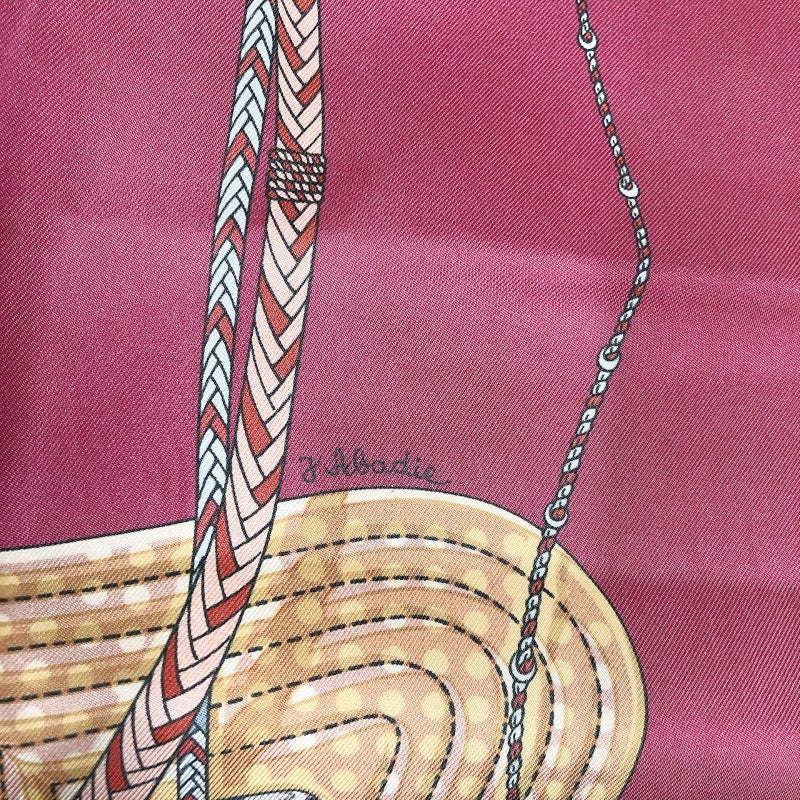 エルメス HERMES カレ90　Clic Clac シルク ユニセックス スカーフ