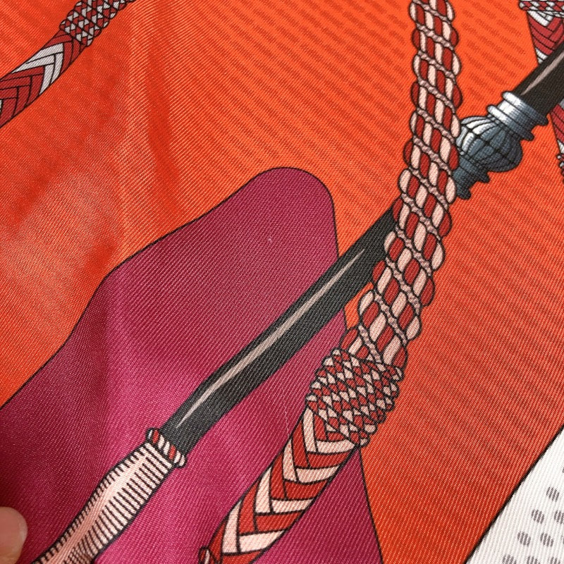 エルメス HERMES カレ90　Clic Clac シルク ユニセックス スカーフ