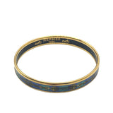 エルメス HERMES エマイユバングルPM ブルー/GD アクセサリー