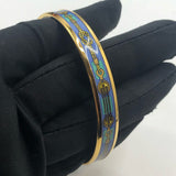 エルメス HERMES エマイユバングルPM ブルー/GD アクセサリー