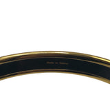 エルメス HERMES エマイユバングルPM ブルー/GD アクセサリー