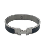 エルメス HERMES クリッククラックPM ブラック/SV エナメル・メタル アクセサリー