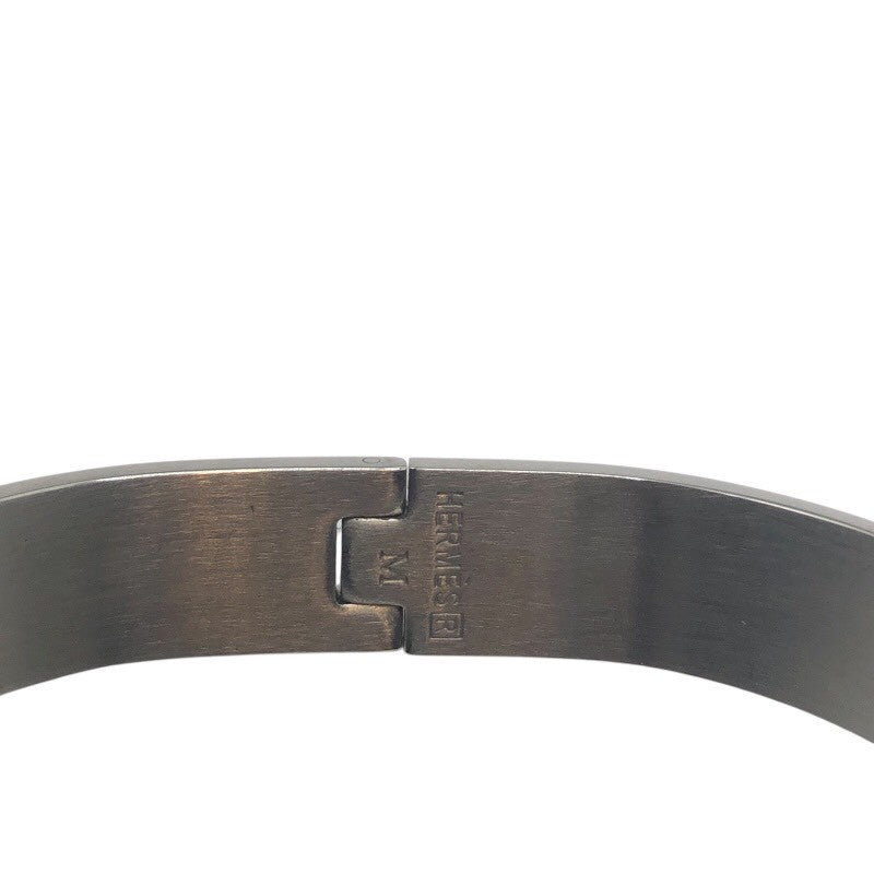 エルメス HERMES クリッククラックPM ブラック/SV エナメル・メタル アクセサリー