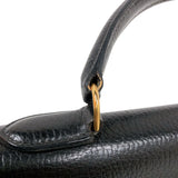 エルメス HERMES ケリー40 〇Ｓ刻印 ブラック×ゴールド金具 アルデンヌ レディース ハンドバッグ