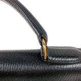 エルメス HERMES ケリー40 〇Ｓ刻印 ブラック×ゴールド金具 アルデンヌ レディース ハンドバッグ