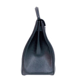 エルメス HERMES ケリー40 〇Ｓ刻印 ブラック×ゴールド金具 アルデンヌ レディース ハンドバッグ