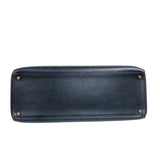 エルメス HERMES ケリー40 〇Ｓ刻印 ブラック×ゴールド金具 アルデンヌ レディース ハンドバッグ