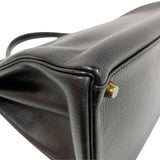 エルメス HERMES ケリー40 〇Ｓ刻印 ブラック×ゴールド金具 アルデンヌ レディース ハンドバッグ