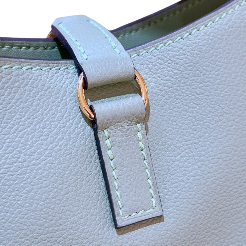 エルメス HERMES トリムデュオ24 Z刻印 ヴェールクリケット/ゴールド金具 エヴァーカラー レディース ショルダーバッグ