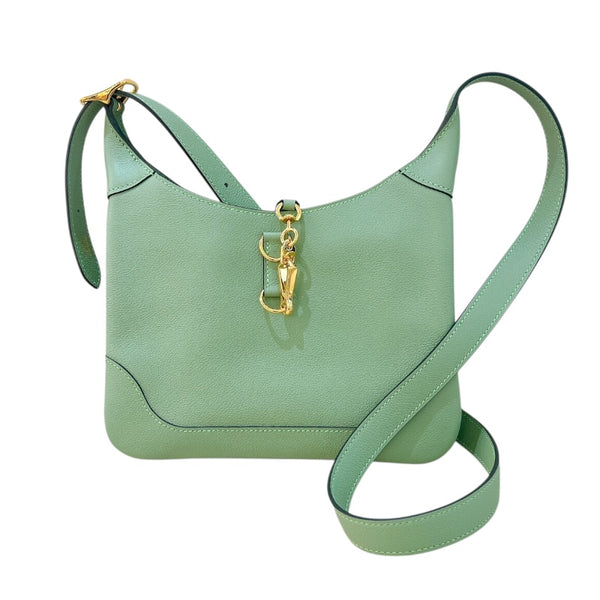 エルメス HERMES トリムデュオ24 Z刻印 ヴェールクリケット/ゴールド金具 エヴァーカラー レディース ショルダーバッグ