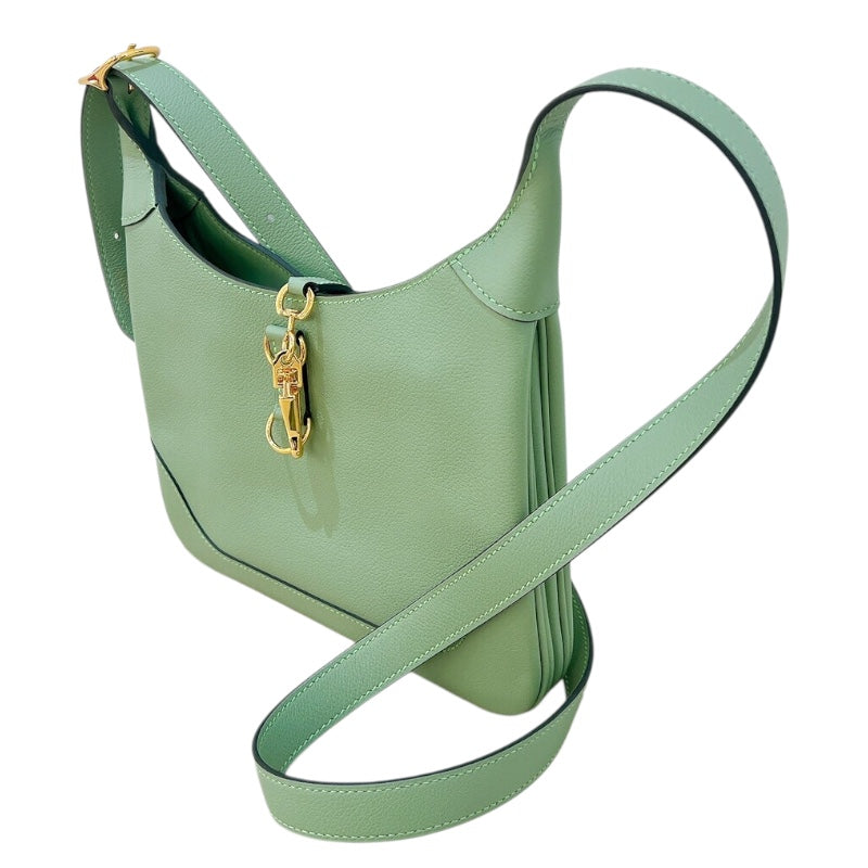 エルメス HERMES トリムデュオ24 Z刻印 ヴェールクリケット/ゴールド金具 エヴァーカラー レディース ショルダーバッグ