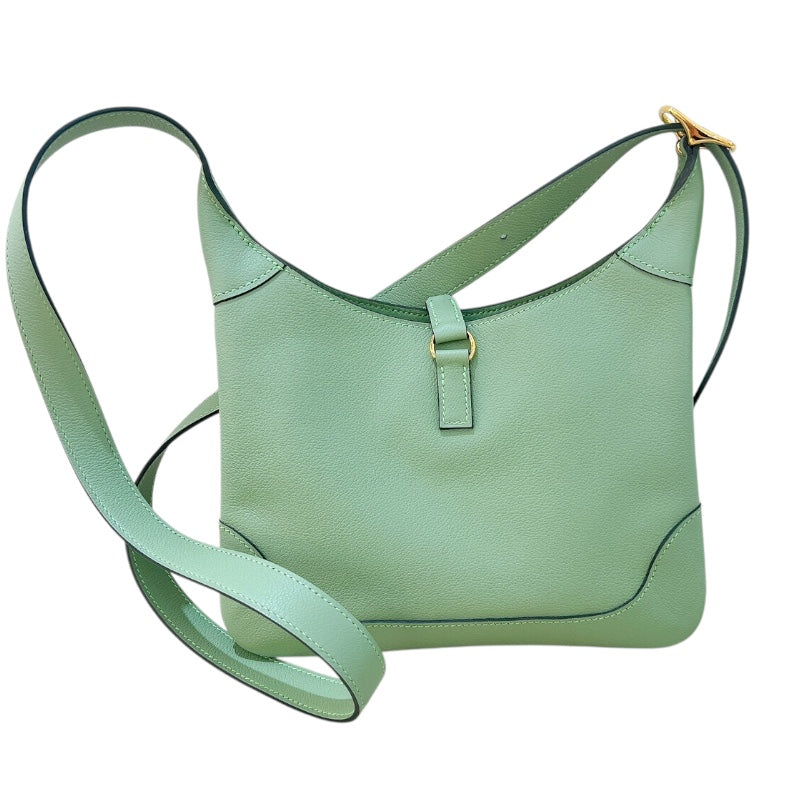 エルメス HERMES トリムデュオ24 Z刻印 ヴェールクリケット/ゴールド金具 エヴァーカラー レディース ショルダーバッグ