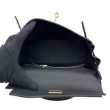 エルメス HERMES ケリー25　内縫い W刻 ブラック GD金具 トゴ レディース ショルダーバッグ