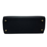 エルメス HERMES ケリー25　内縫い W刻 ブラック GD金具 トゴ レディース ショルダーバッグ