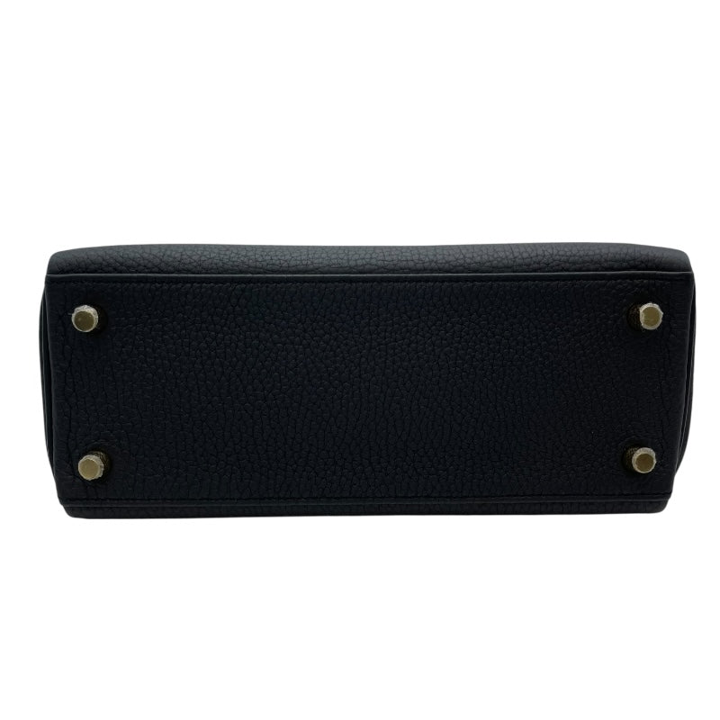 エルメス HERMES ケリー25　内縫い W刻 ブラック GD金具 トゴ レディース ショルダーバッグ