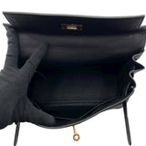 エルメス HERMES ケリー28 W刻 ブラック GD金具 トゴ レディース ショルダーバッグ