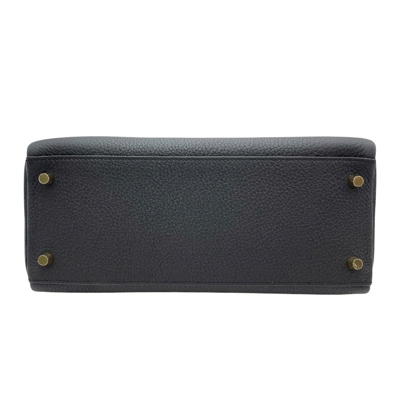 エルメス HERMES ケリー28 W刻 ブラック GD金具 トゴ レディース ショルダーバッグ