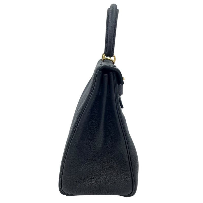 エルメス HERMES ケリー28 W刻 ブラック GD金具 トゴ レディース ショルダーバッグ